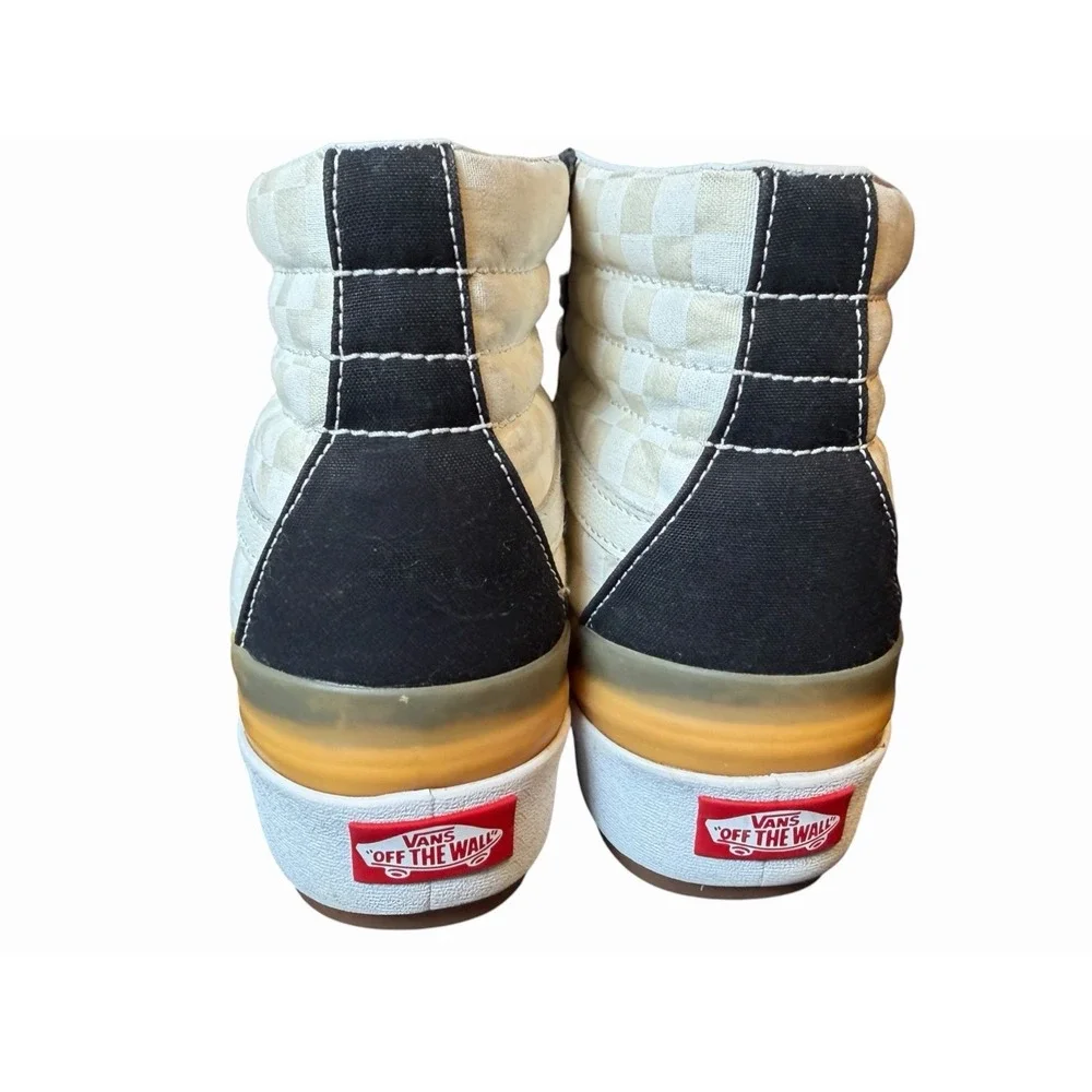 Vans Sk8-Hi Stacked Checkerboard Platform Sneakers Mens 8.5 Womens 10